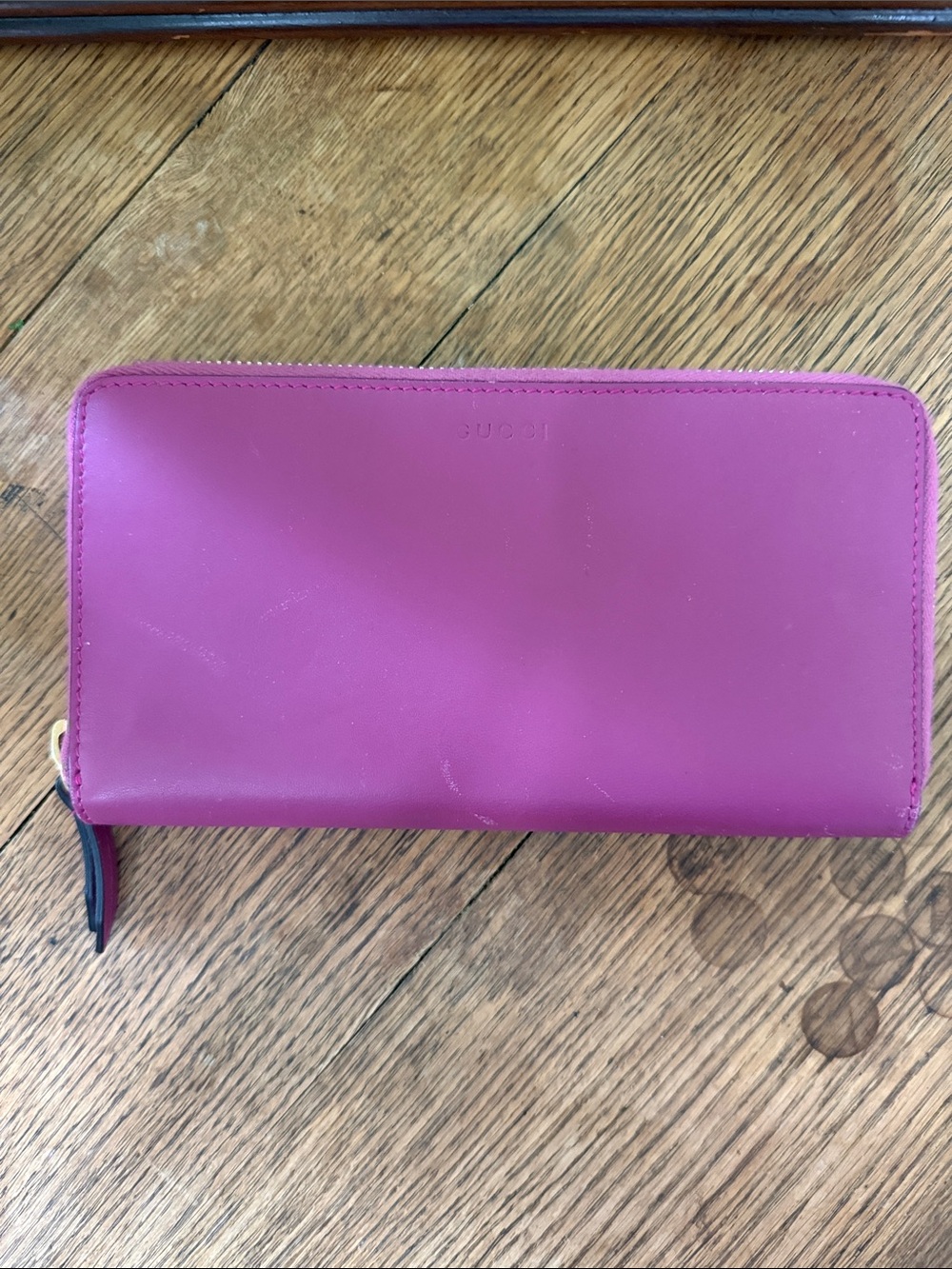GUCCI Magenta Pink Leather Wallet